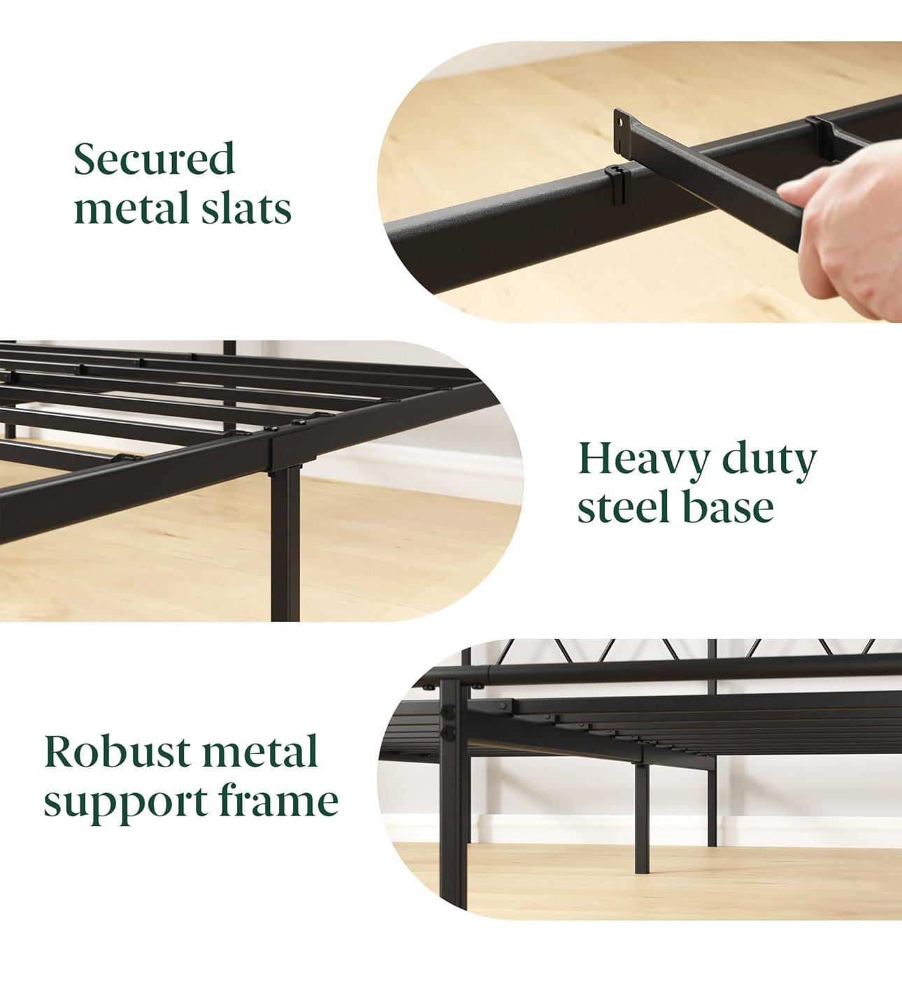 Single Bed Frame  Bed 90x190 cm 30cm Height