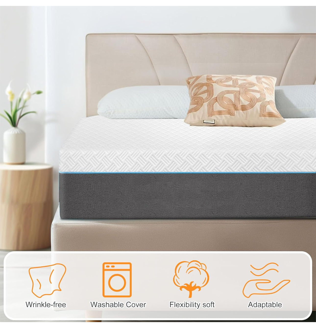 Double Mattress，20CM Memory Foam Mattress Breathable