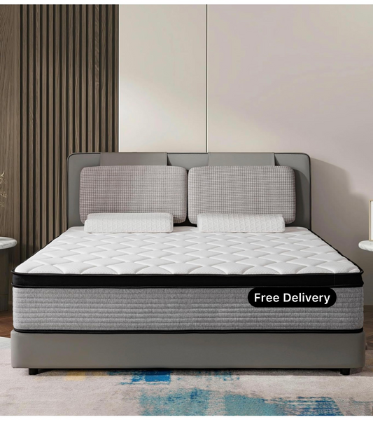 King Size Mattress 5FT, 10.6 Inch Gel Memory Foam Pocket Spring Hybrid, Medium Firm Orthopedic Mattress Back Pain Relief - Edge Support 150x200x27cm