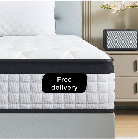 King Size Mattress 5FT,9 Inch 9-Zone Orthopedic Mattress with Memory Foam & Pocket Springs
