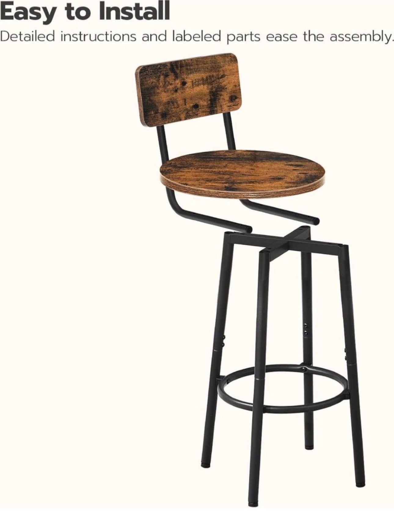 Bar Stools Set of 4 , Breakfast Bar Stools