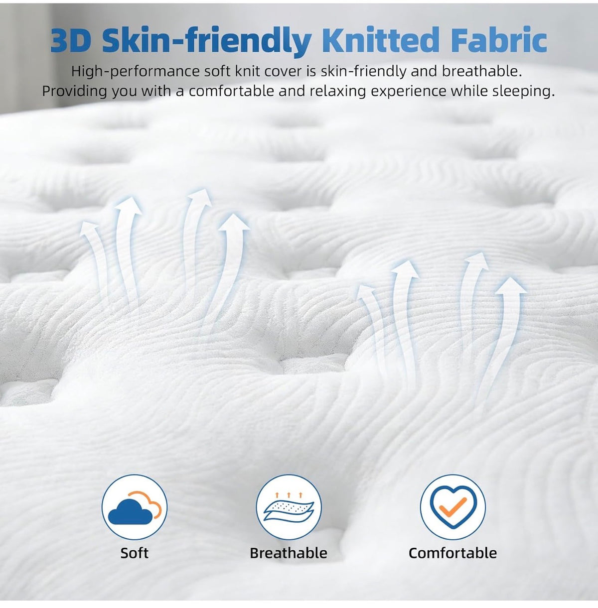 Double Mattresses 4FT6, 10Inch Memory Foam Pocket Sprung Medium Firm
Hybrid memory foam and pocket sprung support, breathable fabric, reduced motion transfer and reinforced edges, 135*190*25CM