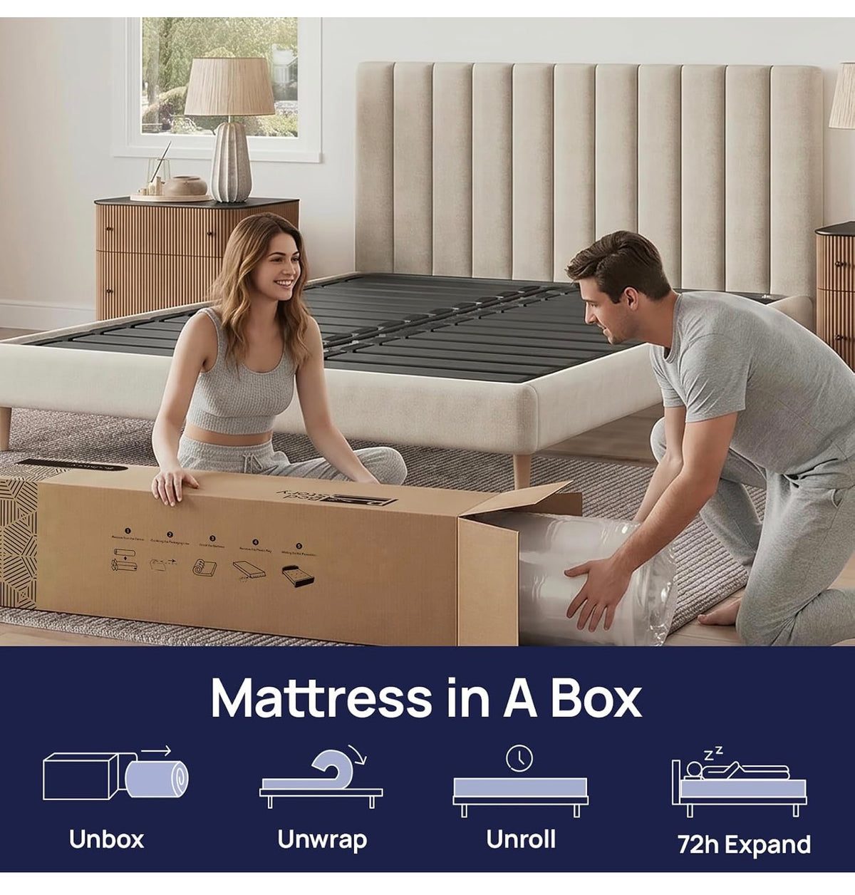 Small Double Hybrid Mattress, 22cm Pocket Sprung, 120x190cm
Zero-noise independent springs offer motion isolation & back pressure relief for peaceful sleep