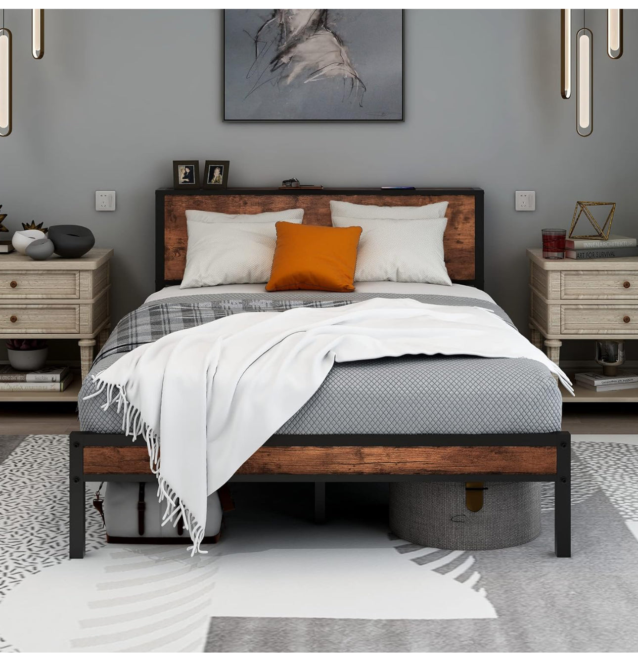 Double Bed Metal Bed Frame