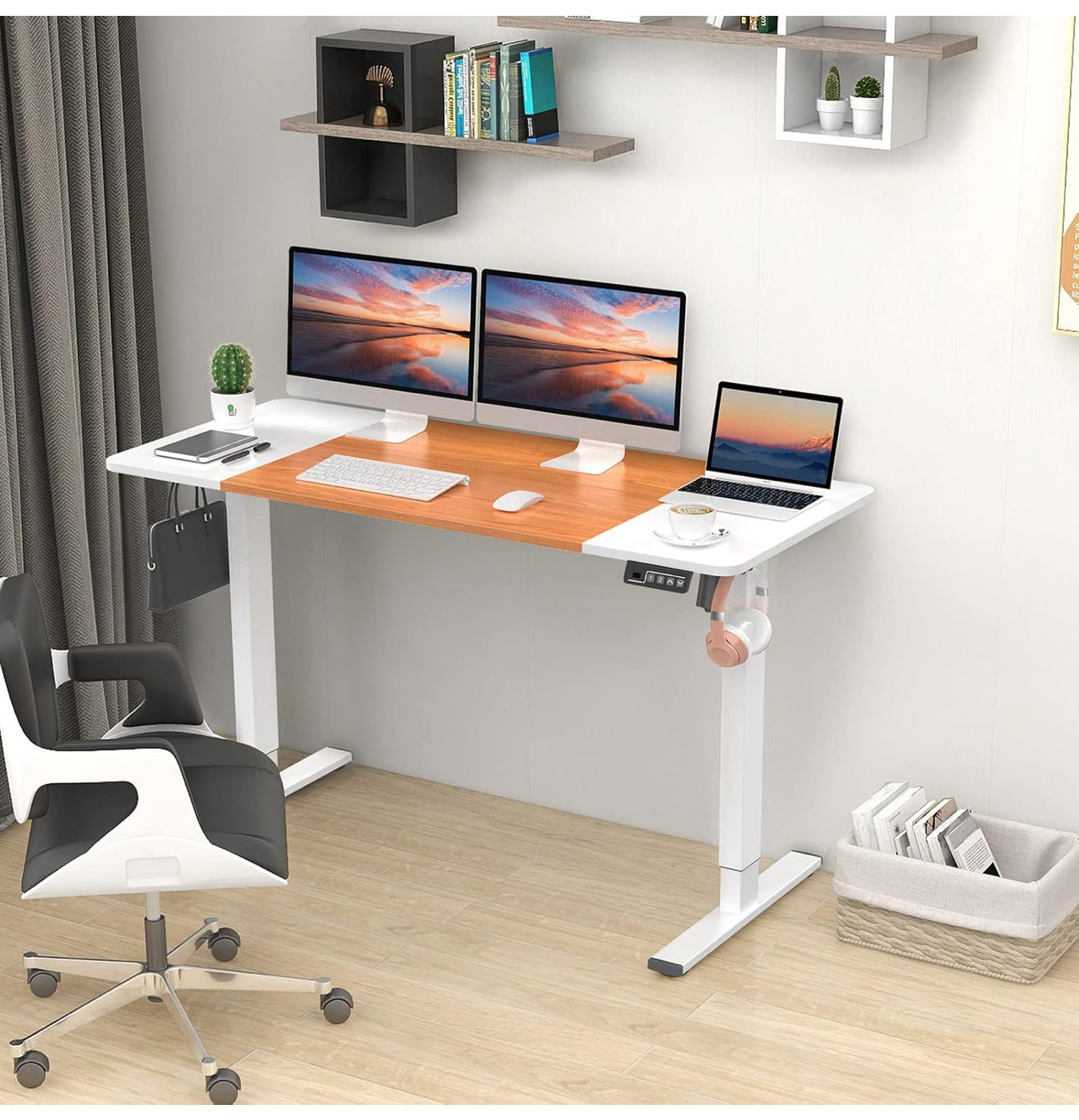Electric Height Adjustable Standing Desk 140x60cm
