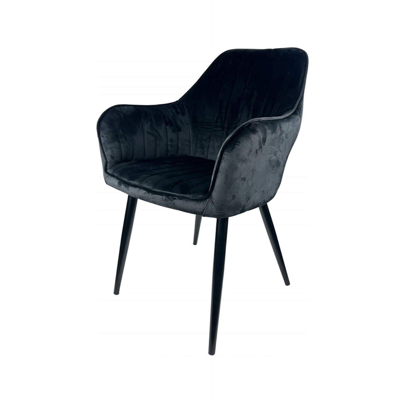 Upholstered Grey Velour Chair