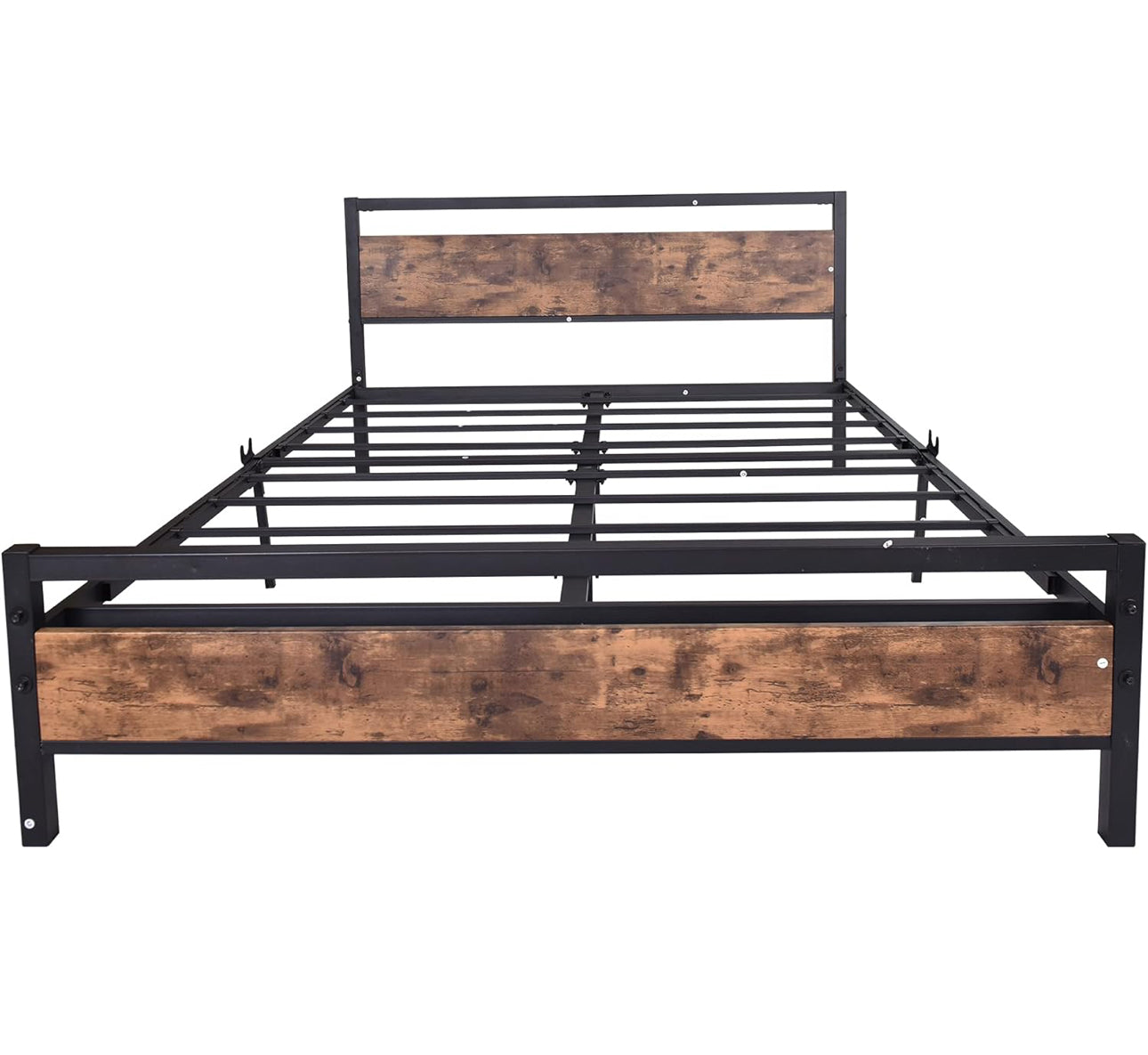 King Size Bed Frame with Wooden Headboard