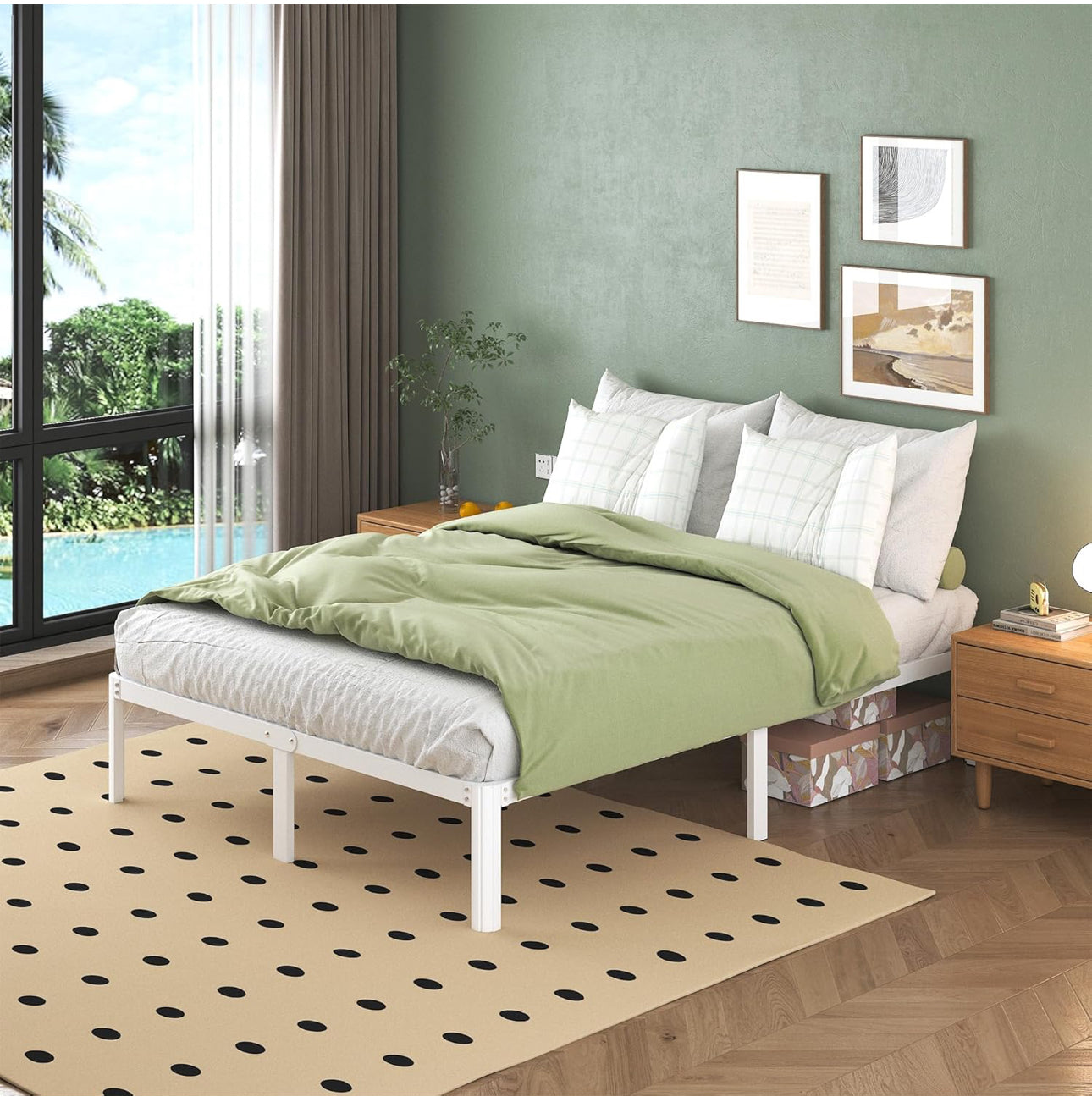 White Small Double Bed Frame