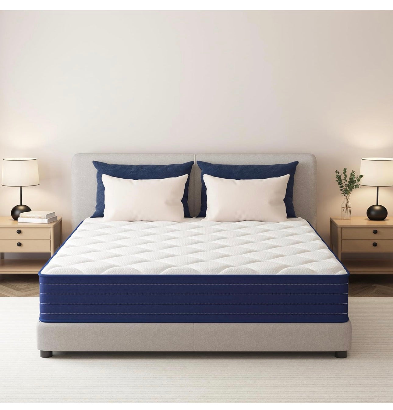 Double Mattresses, 10 Inch Gel Memory Foam 7 Zone Orthopedic