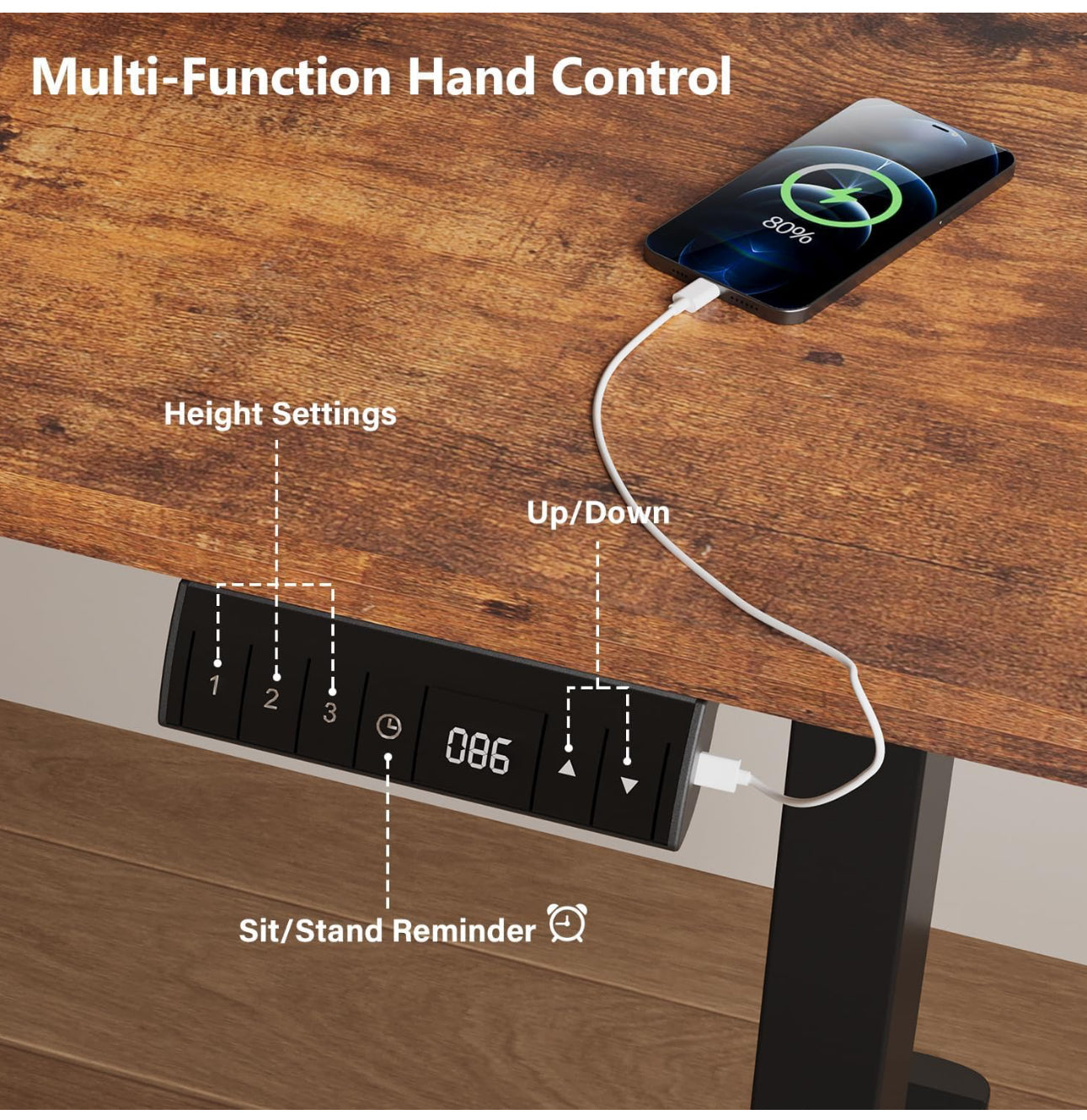 Electric Standing Desk 160 x 80 cm