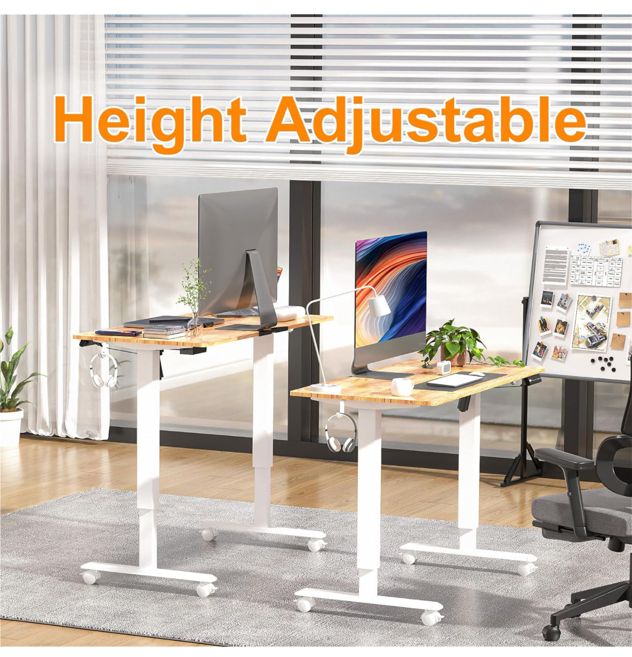 Height Adjustable Electric Standing Desk - 120x60 cm