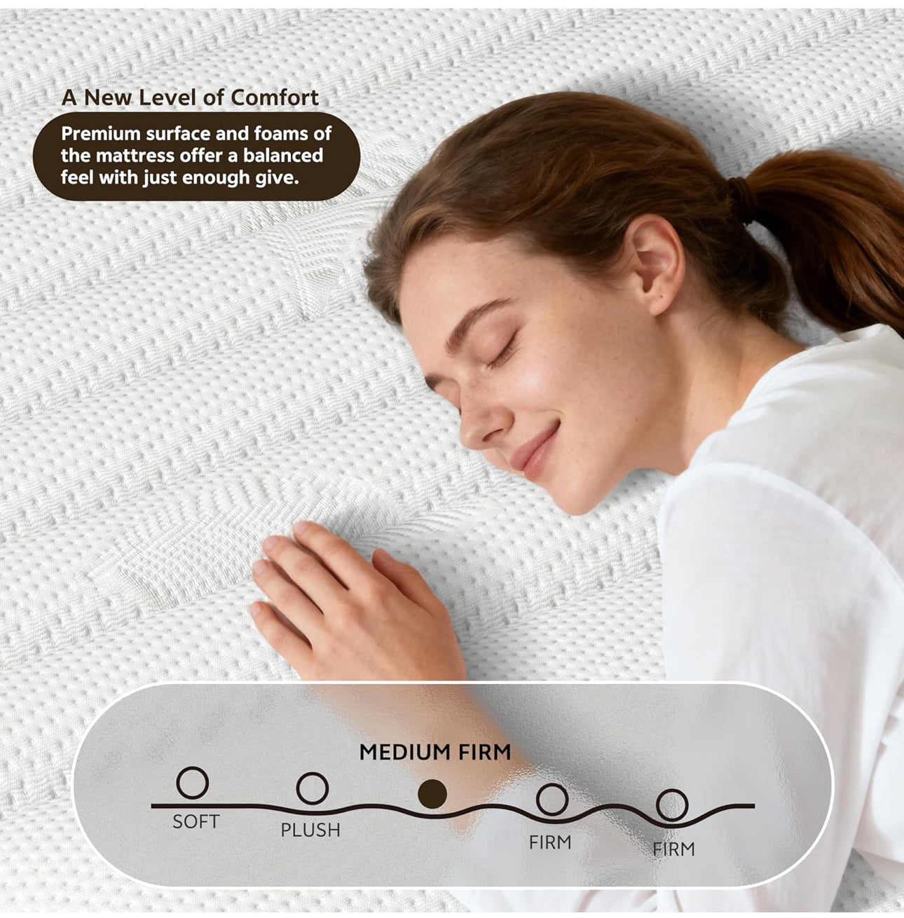 25CM Double Mattresses with Innerspring Hybrid Memory Foam, Double Size Mattress for Ultimate Support & Pressure Relief,