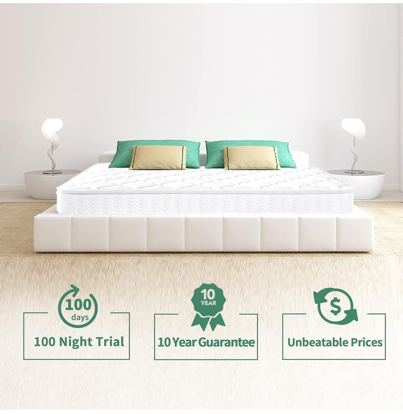10.2 Inch King Size Mattress 9-Zone Pocket Sprung