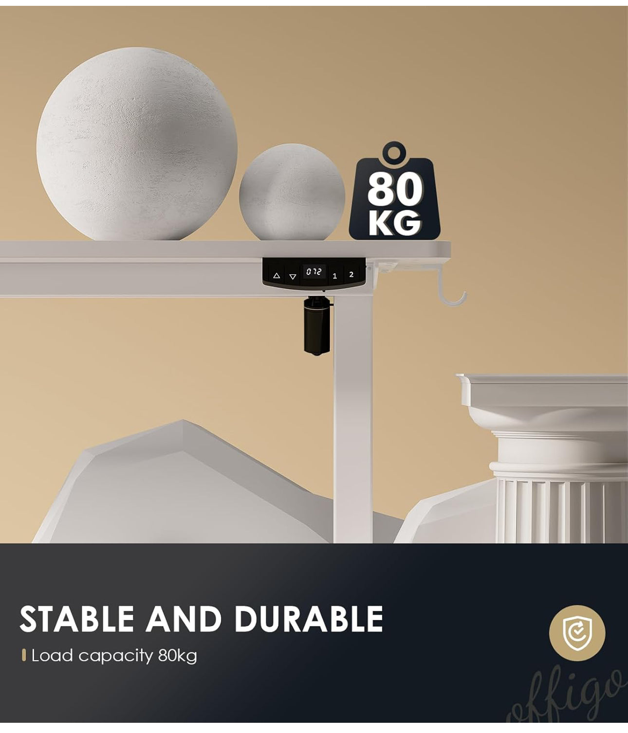 Height Adjustable Standing Desk 160x70cm