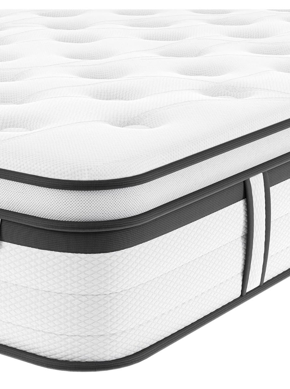 Double Mattress 4FT6, 10.6 Inch Gel Memory Foam Pocket Sprung Orthopedic Mattress Edge Support & Motion