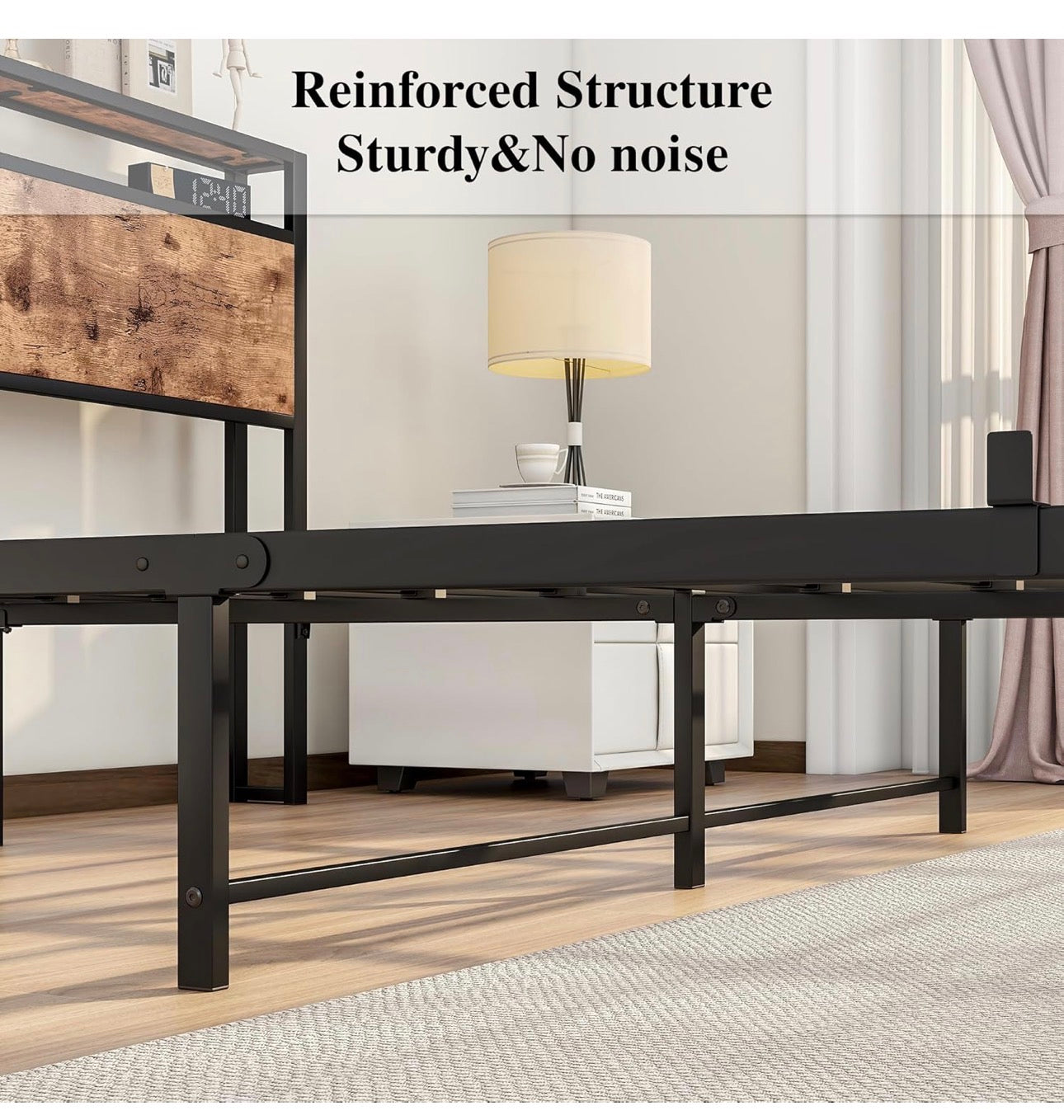 King Size Bed Frame with Storage Wooden