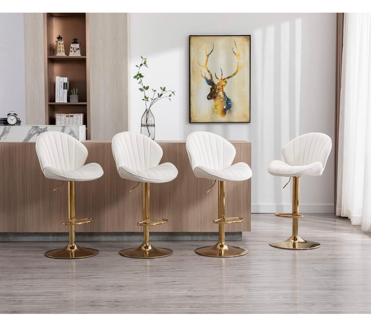 Velvet Bar Stools Set of 2