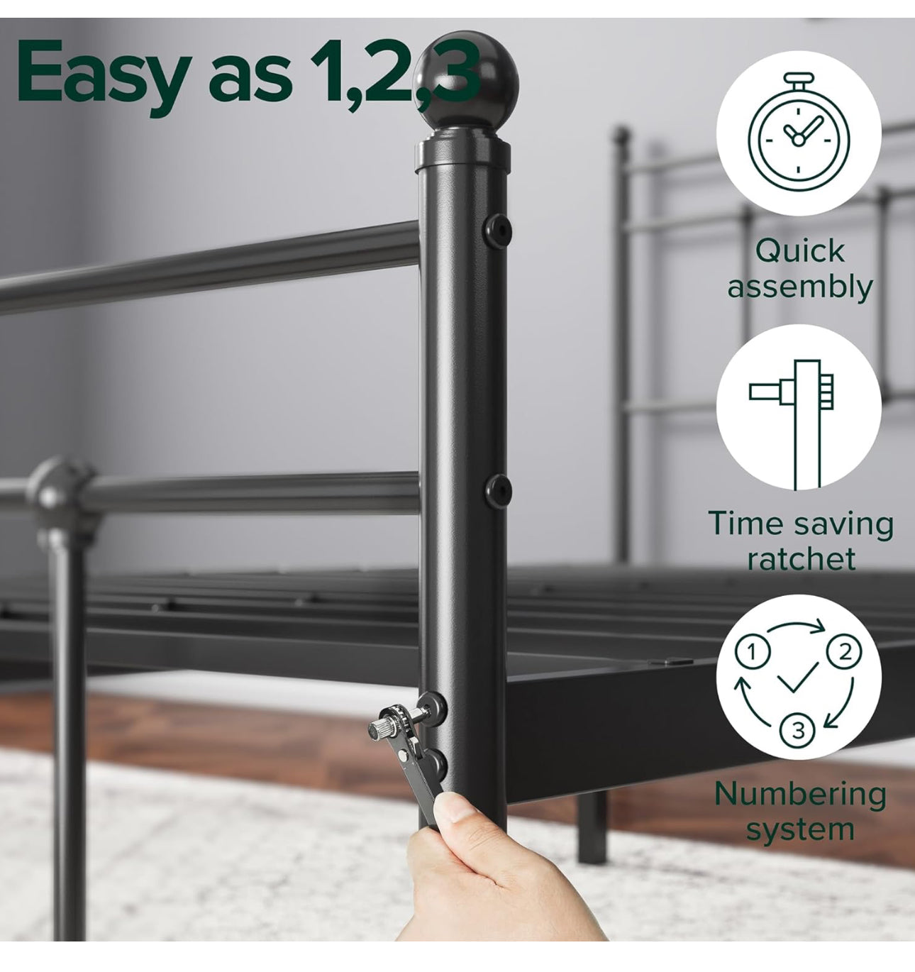 Single Bed Frame - Bed 90x190 cm