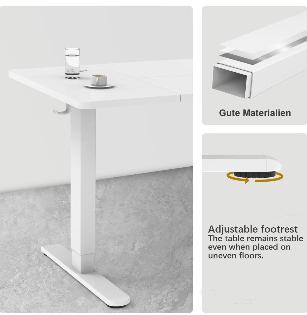 160 x 80cm Electric Standing Desk with USB Charging Port