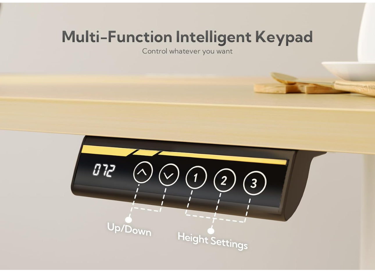 Electric Standing Desk, Adjustable Height Stand