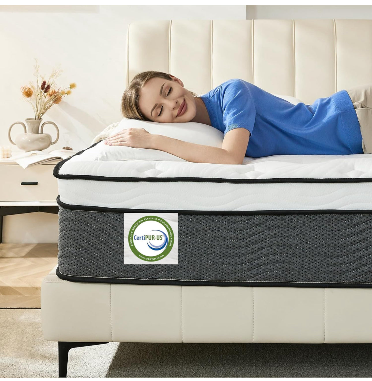 King Mattress,11 Inch Hybrid Mattress 5FT with Breathable Foam and Individually Pocket Spring