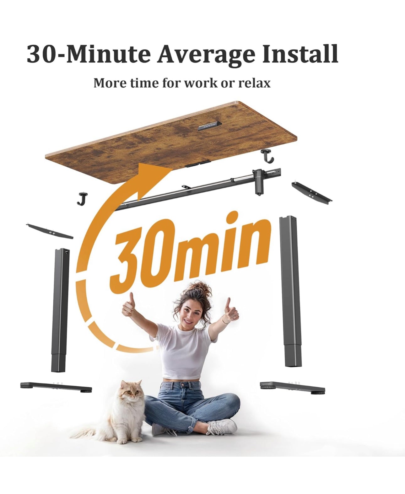 1- Electric Standing Desk 100x60cm