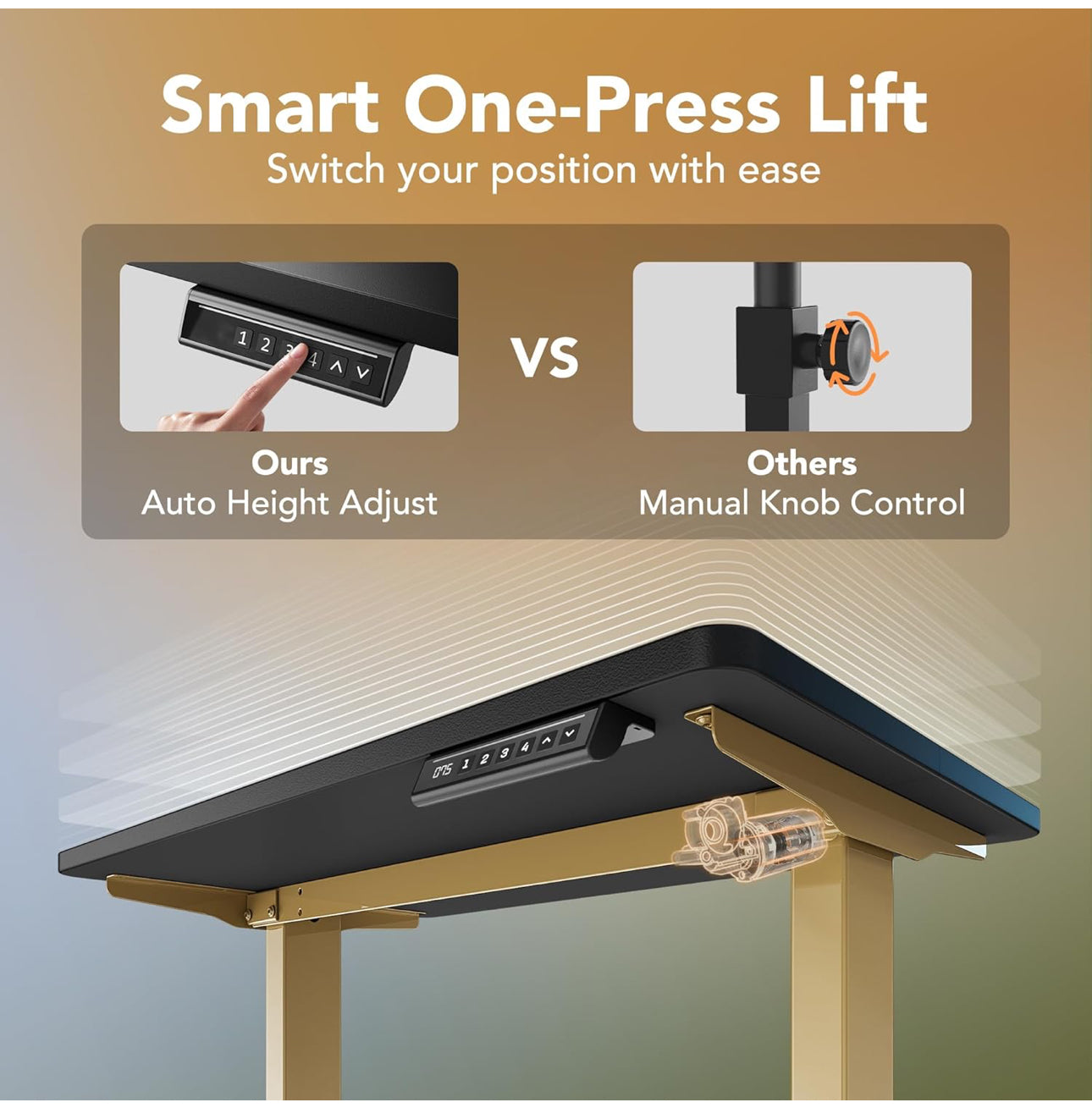 80 cm Electric Standing Desk Adjustable Height, 4