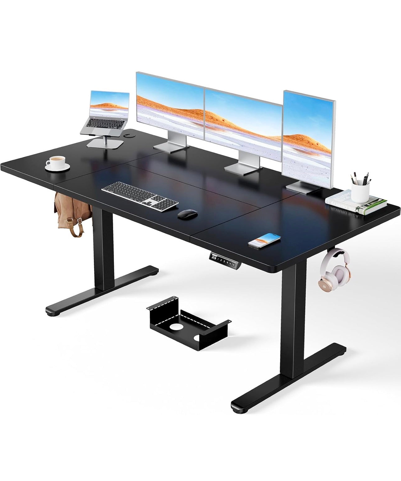 Electric Standing Desk with Advanced Brushless Motor, 160 x 80 cm