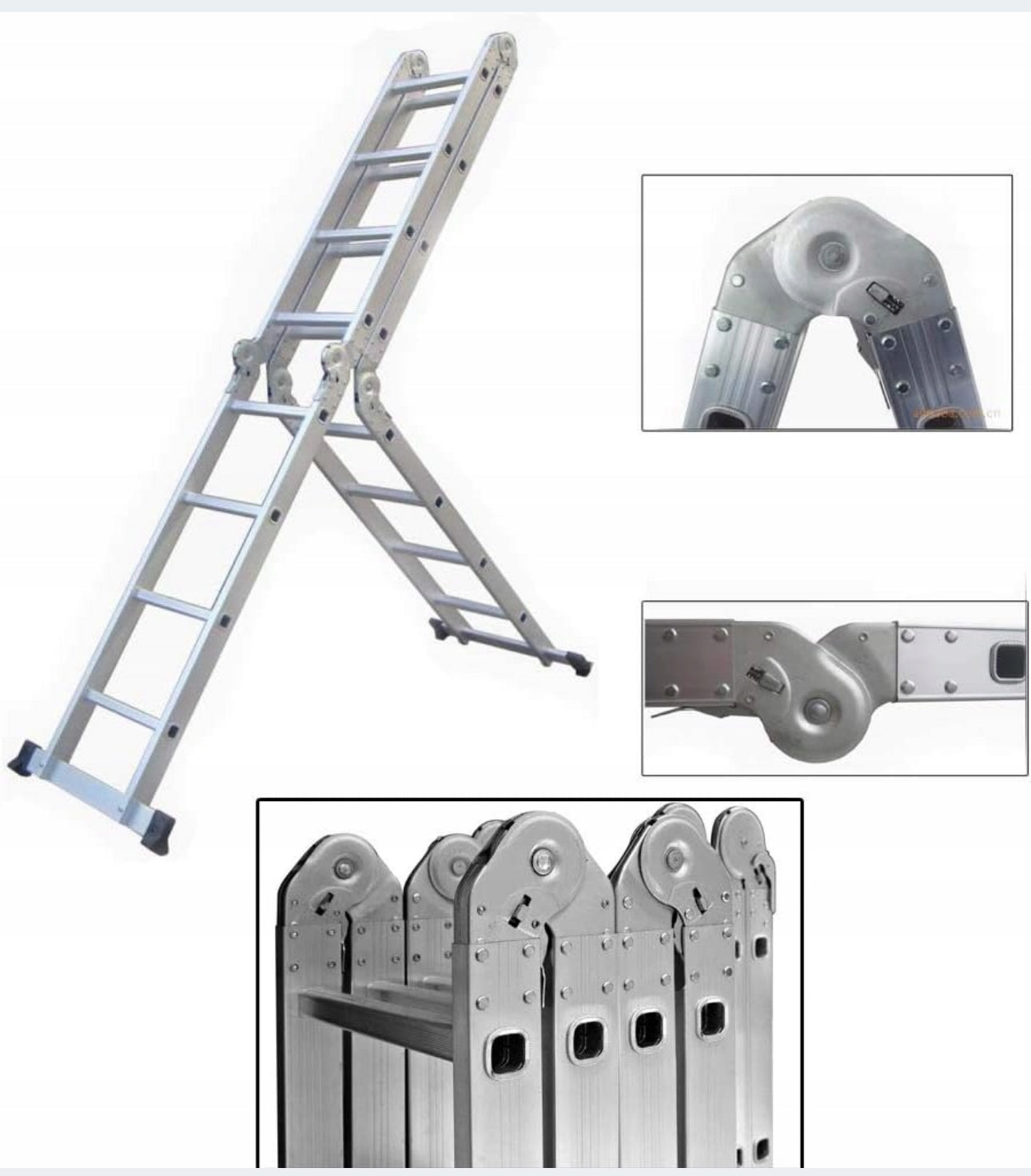 Ladder 4.7 m aluminum 16 to 150 kg