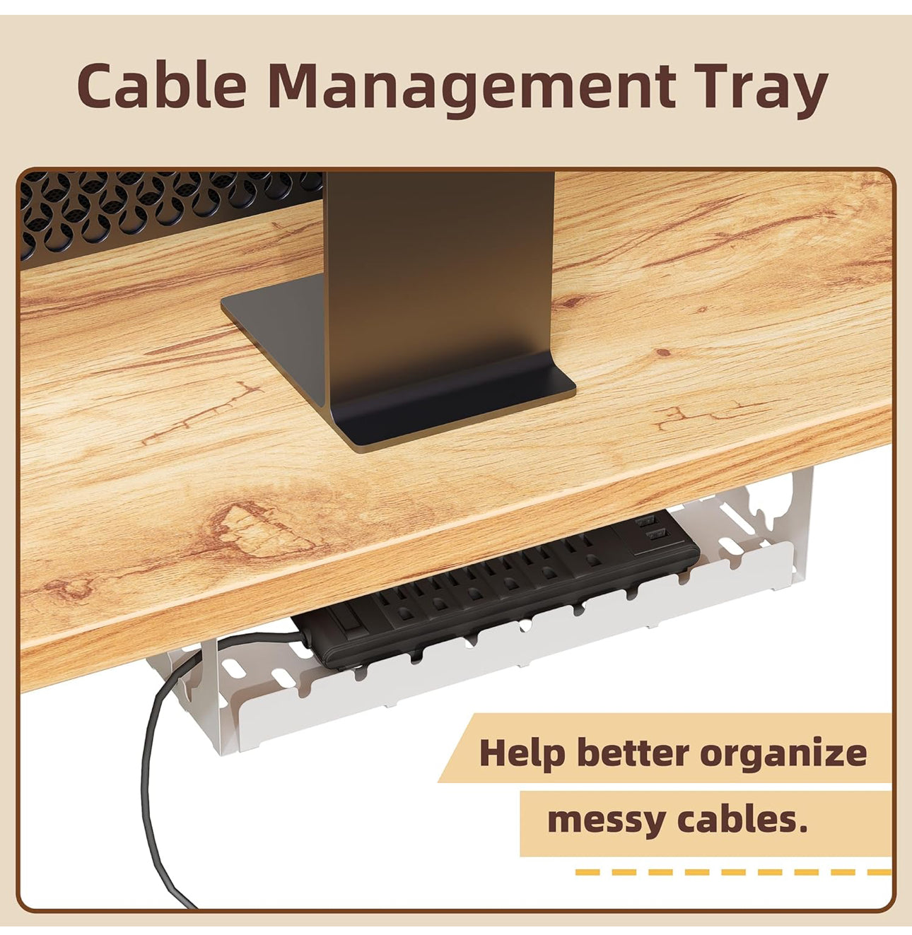 Height Adjustable Electric Standing Desk - 140x60 cm Stand Up Table Desk Thick Splice Board