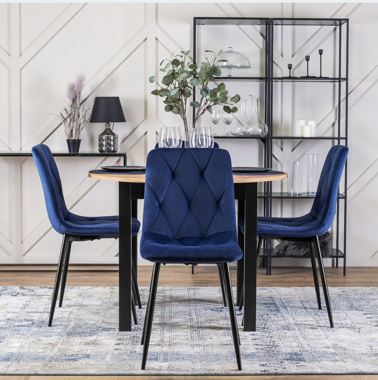 Velvet chairs set of 4