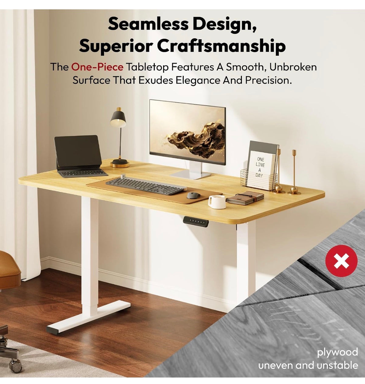 Electric Standing Desk ONE PIECE 110 * 54 Height