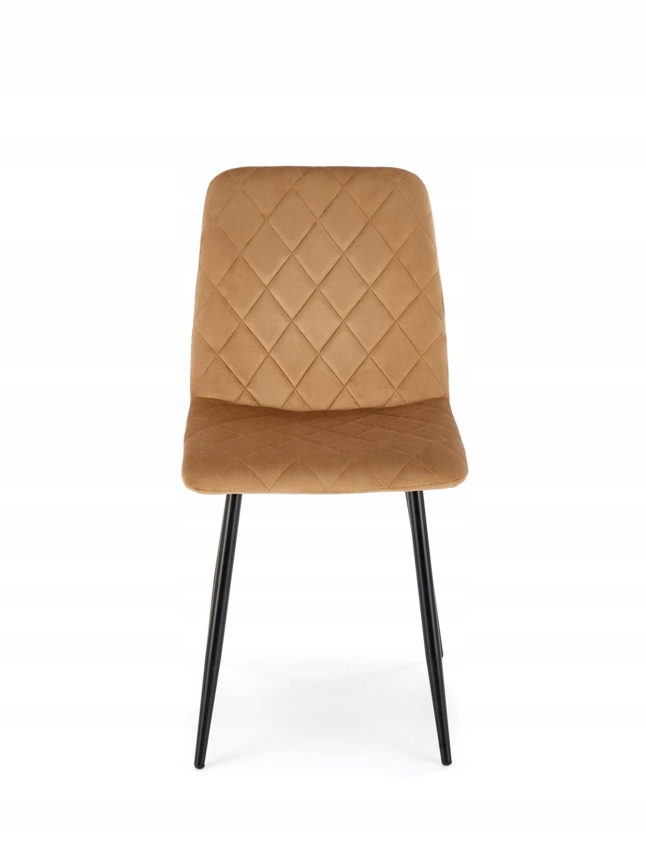 4 Upholstered Chair Velour Metal Beige Black