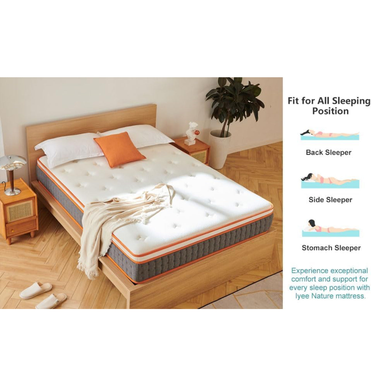 Double Mattress, 10 Inch Hybrid Mattress