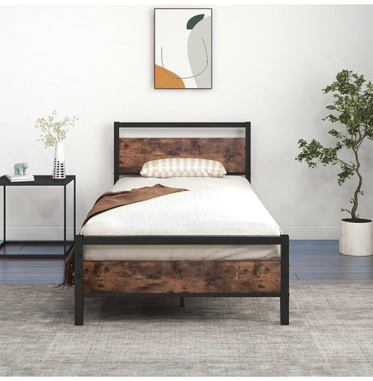3ft Single Size Metal Platform Bed Frame