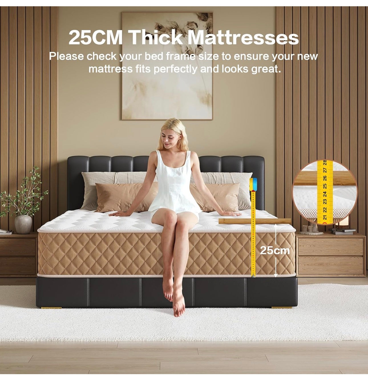 Single Mattress 3FT Memory Foam Mattress, 7-Zone Pocket Sprung Single Bed Mattress