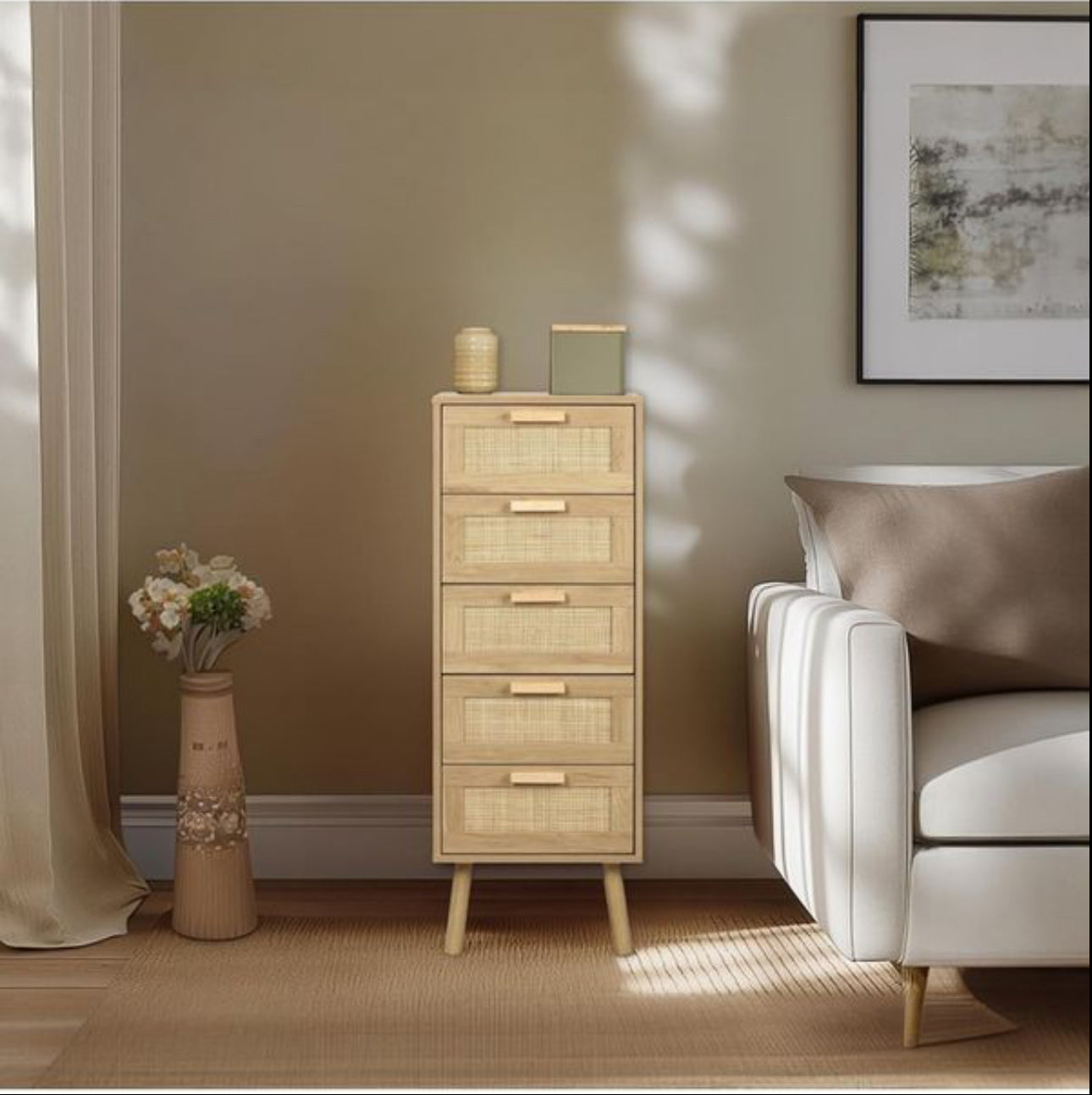 Rattan Chest of Drawers Bedroom