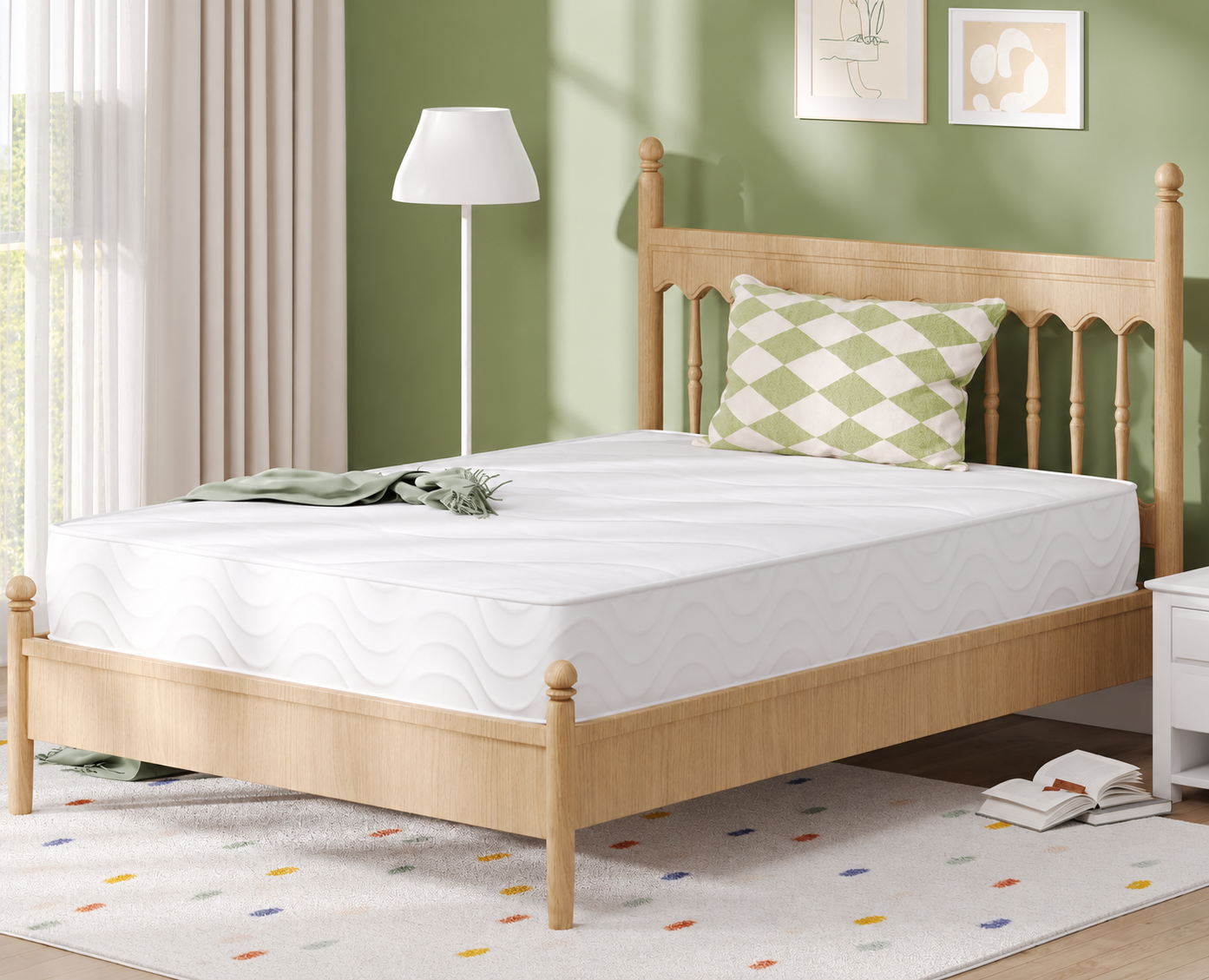 4FT Small Double Pocket Sprung Mattress 20cm Medium Soft Spring Mattress with Breathable Sprung System, Cool Touch Oeko Fabric 120x190x20cm