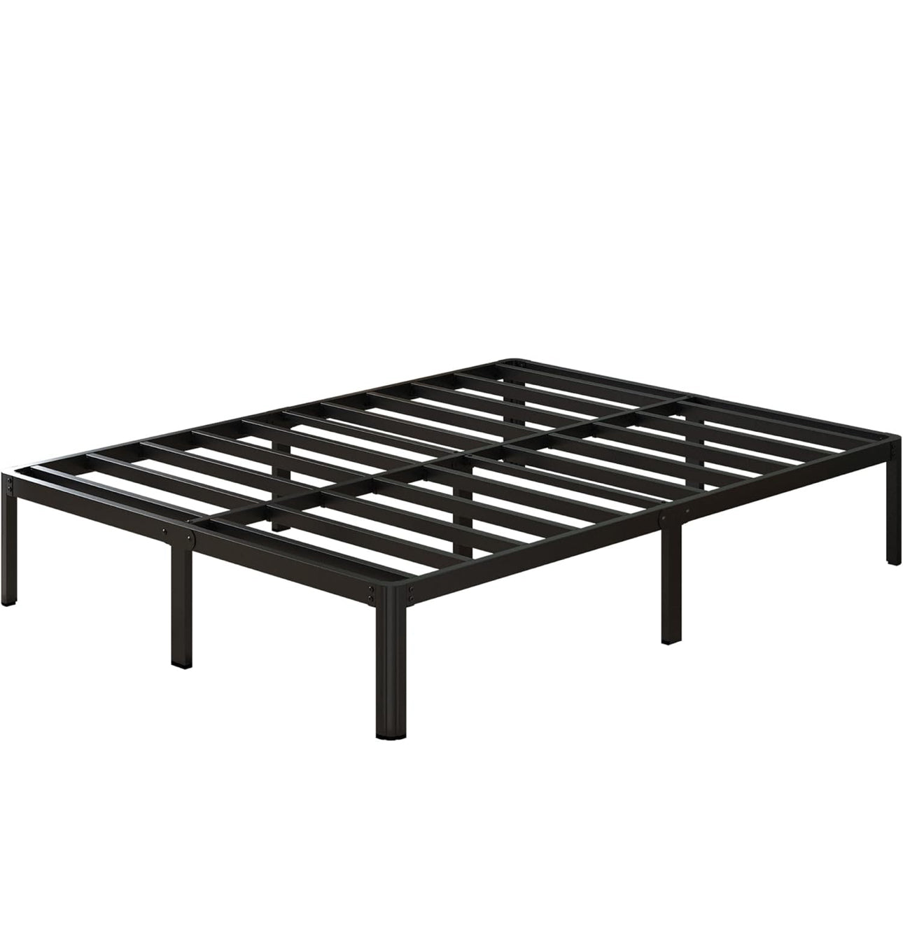High Super King Bed Frame 6ft with Rounded Corner Legs, Heavy Duty Metal Super King Size Bed 180x200cm, Super King Size Bed 46 cm High, Noise Free, Easy Assembly