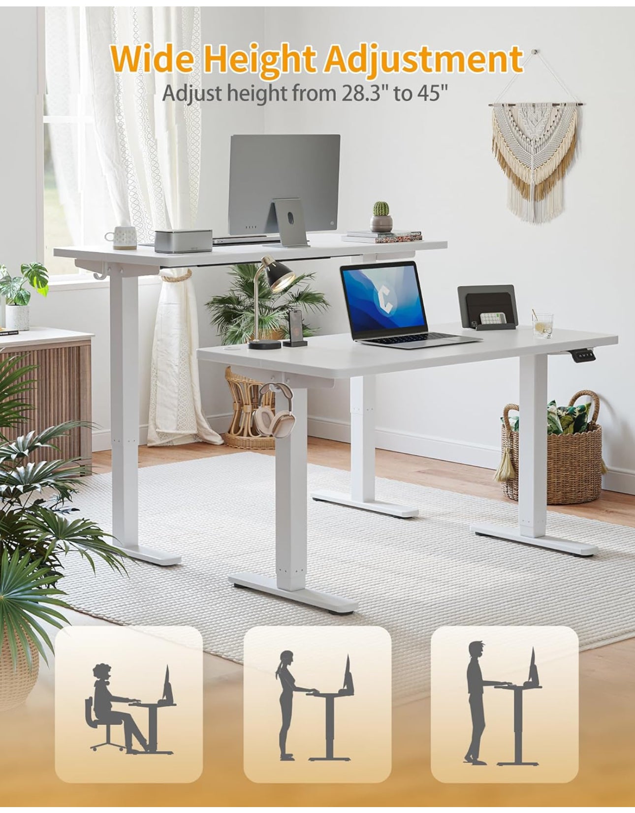 Electric Standing Desk, 100 x 60 cm