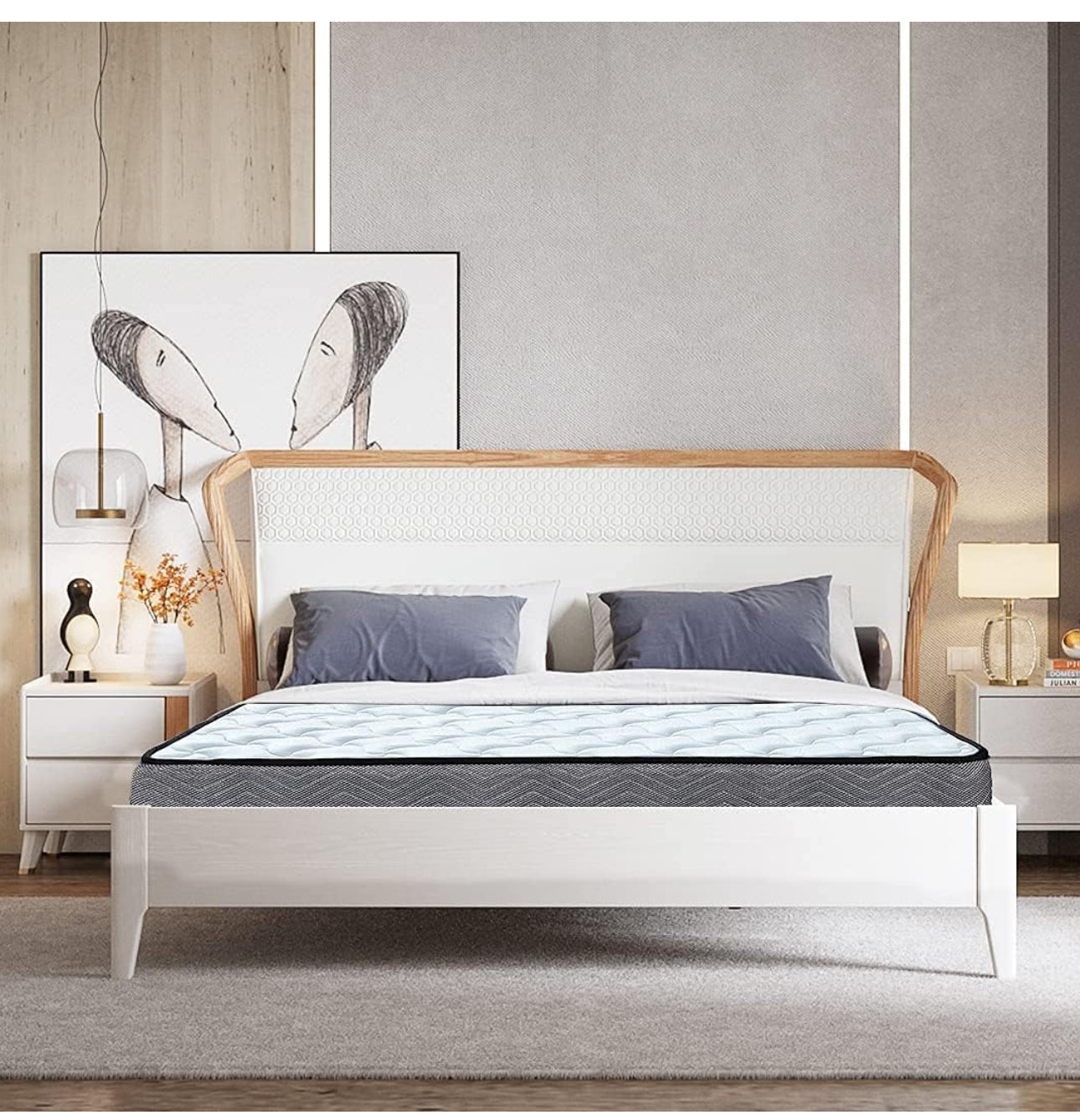 5FT Memory Foam Spring Hybrid Mattress Breathable