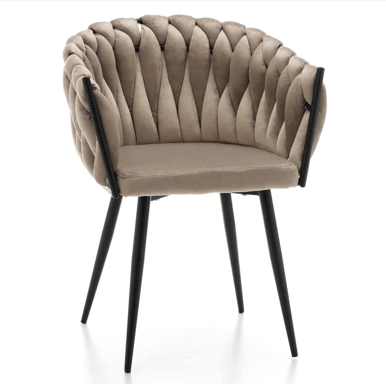 Set of 4 GLAMOR LIVING ROOM VELOR MODERN LATINA UPHOLSTERY CHAIR