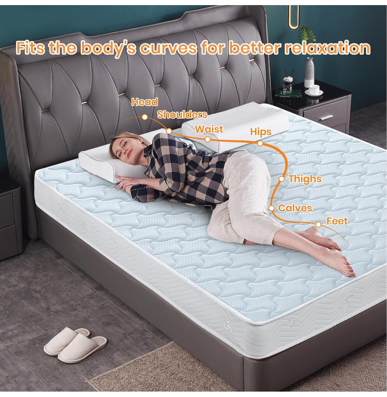 King Size Hybrid Spring and Memory Foam Mattress