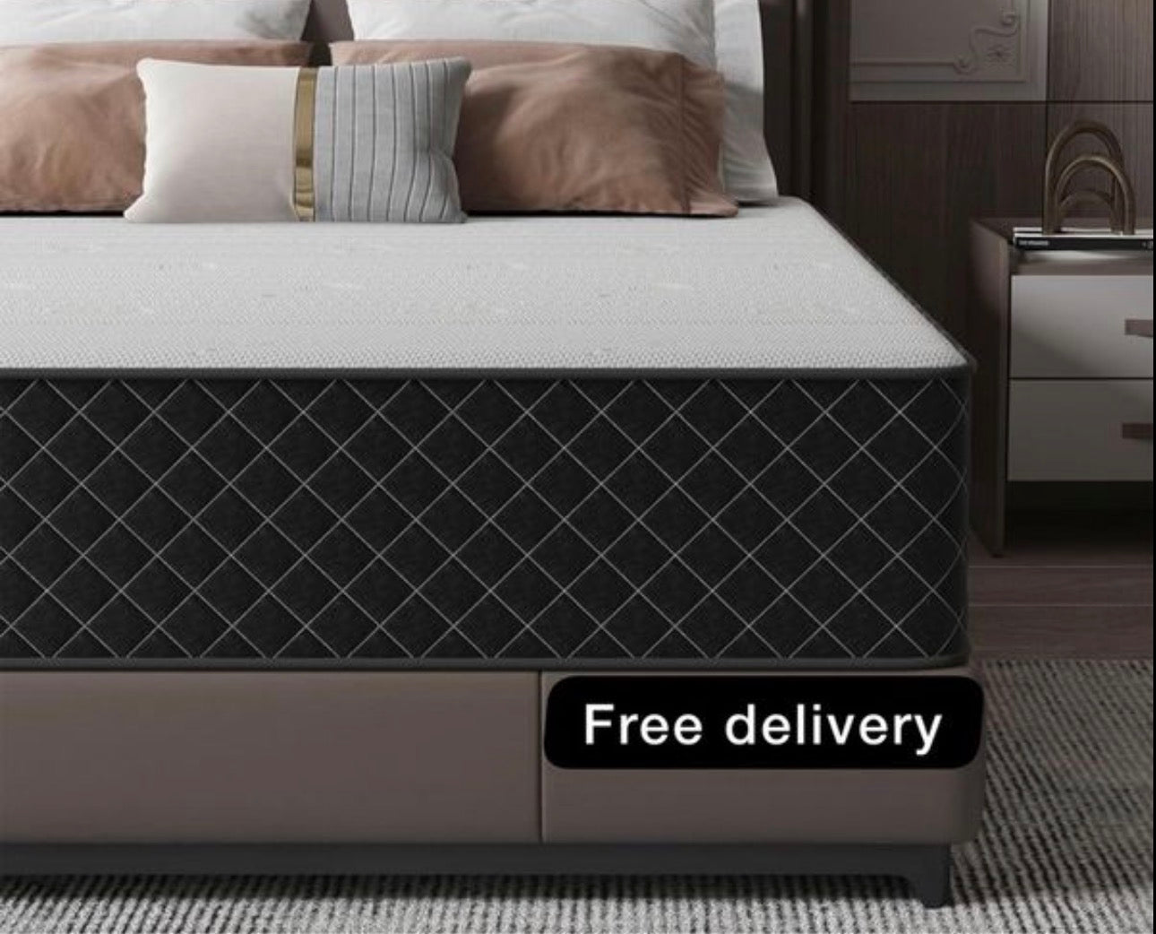 Extra Firm Double Mattresses, 25cm Thick Double Hybrid Mattress with Memory Foam and Individual Pocket Springs