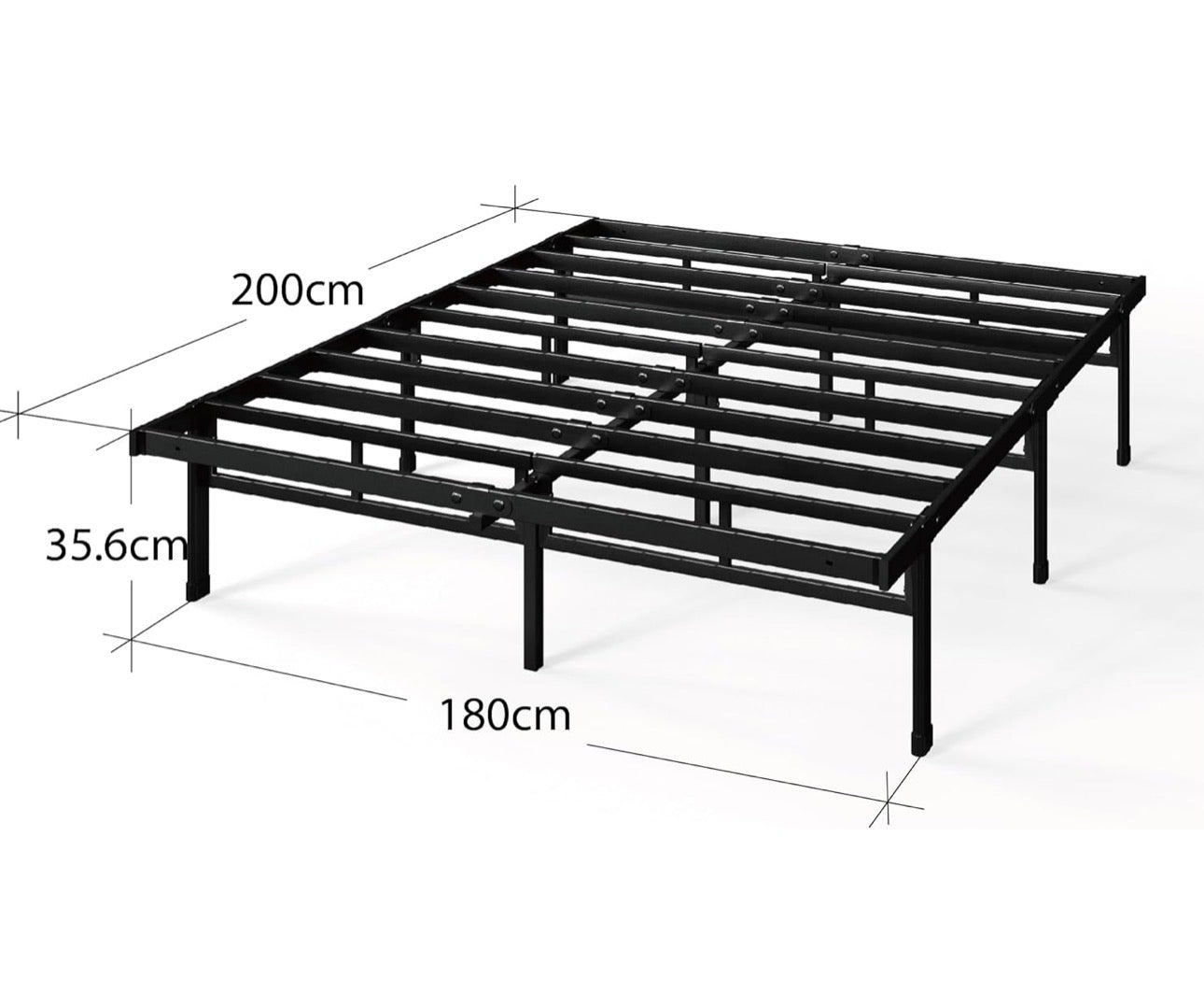 Super King Bed frame - Bed 180x200 cm - 36cm