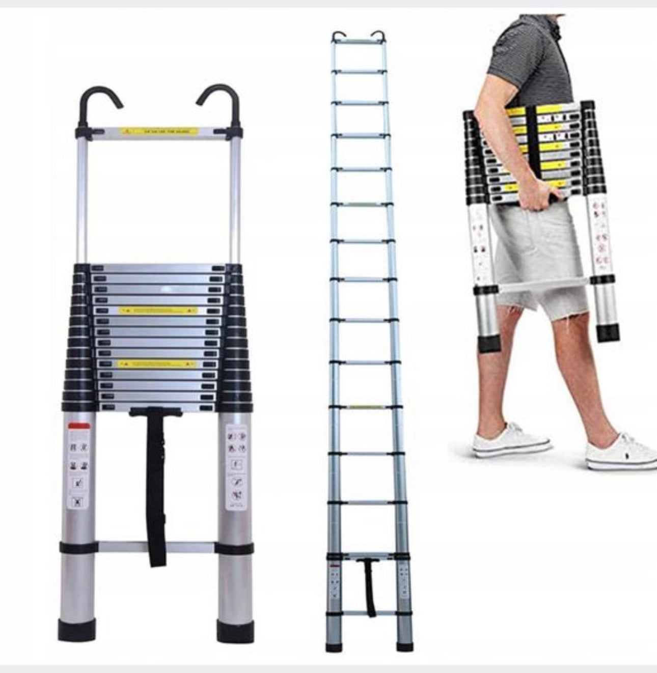 Ladder  6,2 m aluminum up to 150 kg
