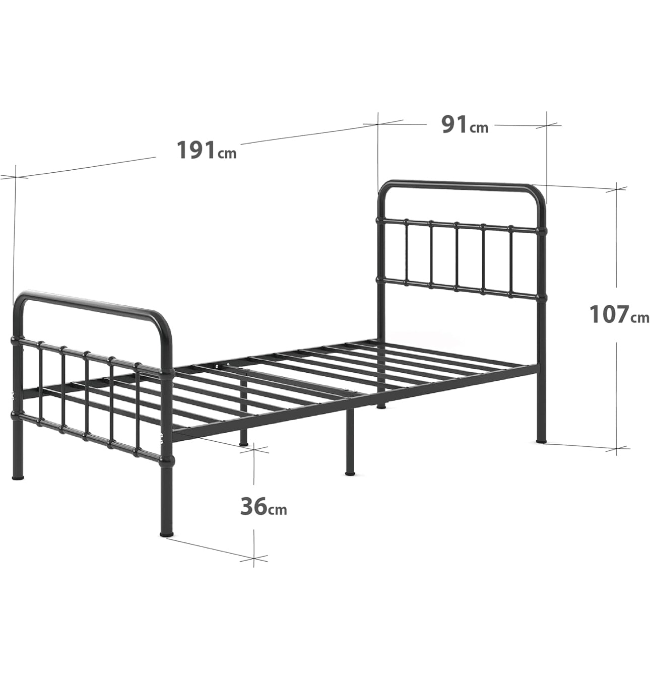 Single Bed frame - Bed 90x190 cm