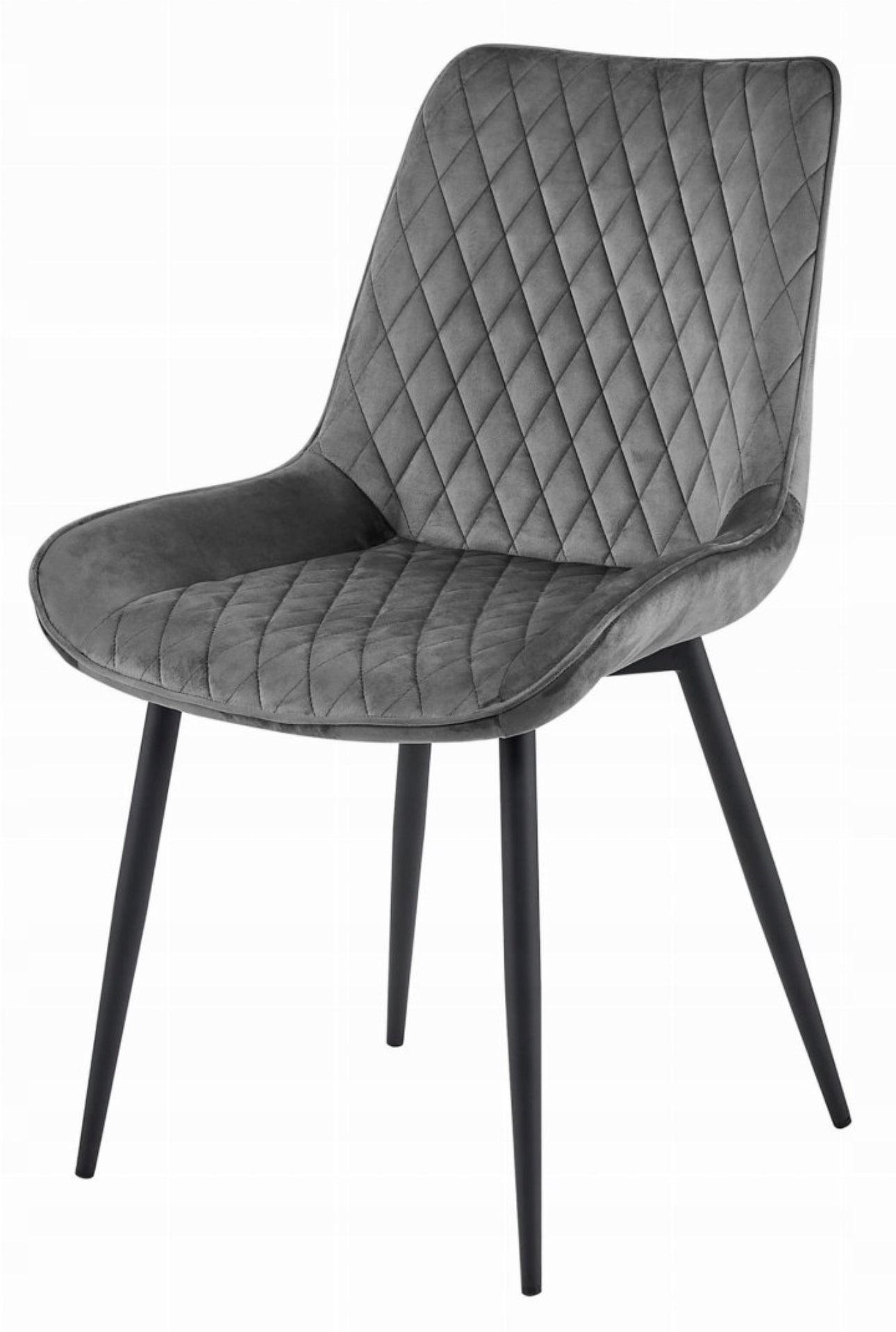 chair dark grey velvet  legs black Vero A