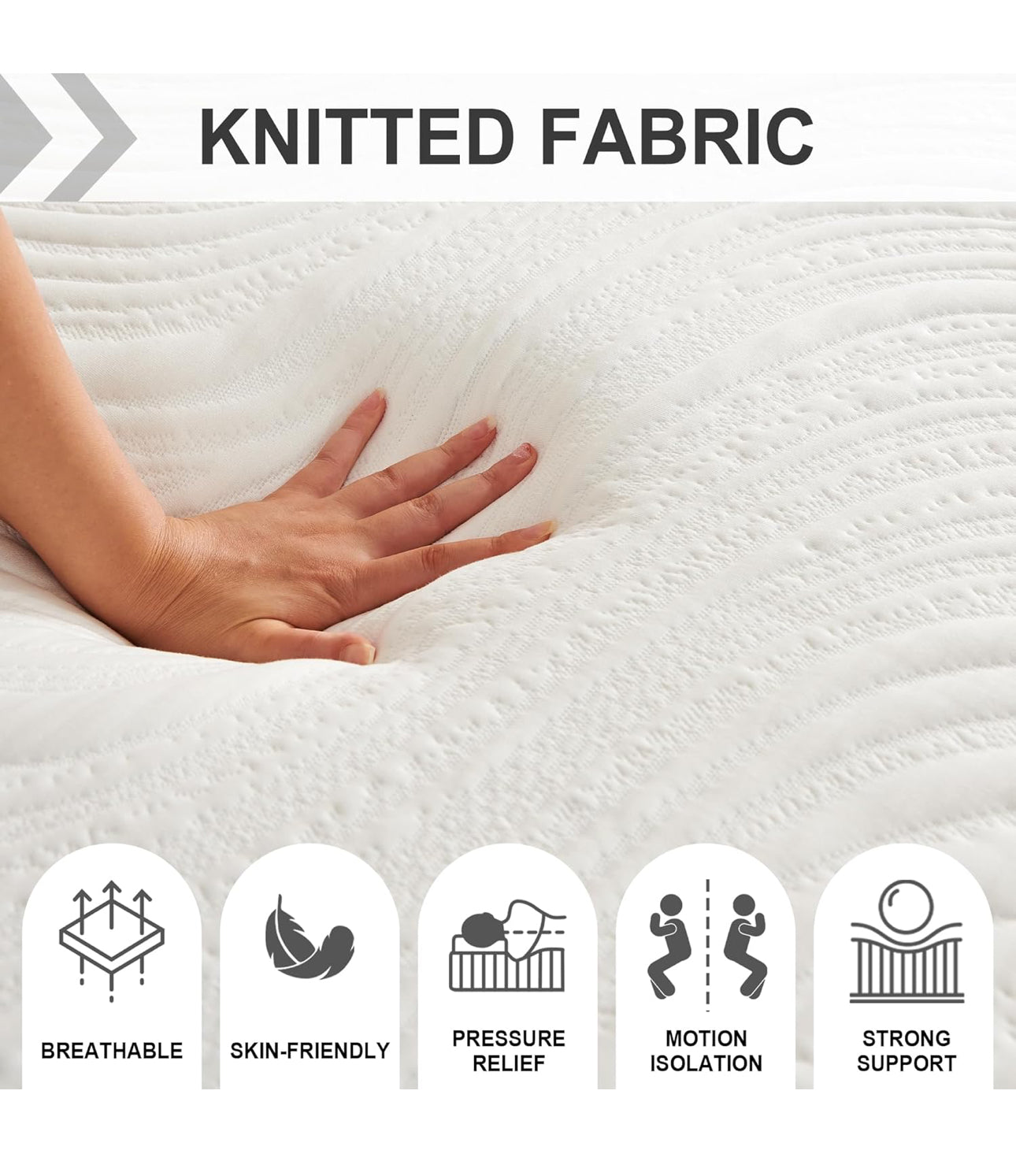 Super King Mattress, Memory Foam, Medium Firm, Breathable Knitted, Soft and Skin Friendly Cloth