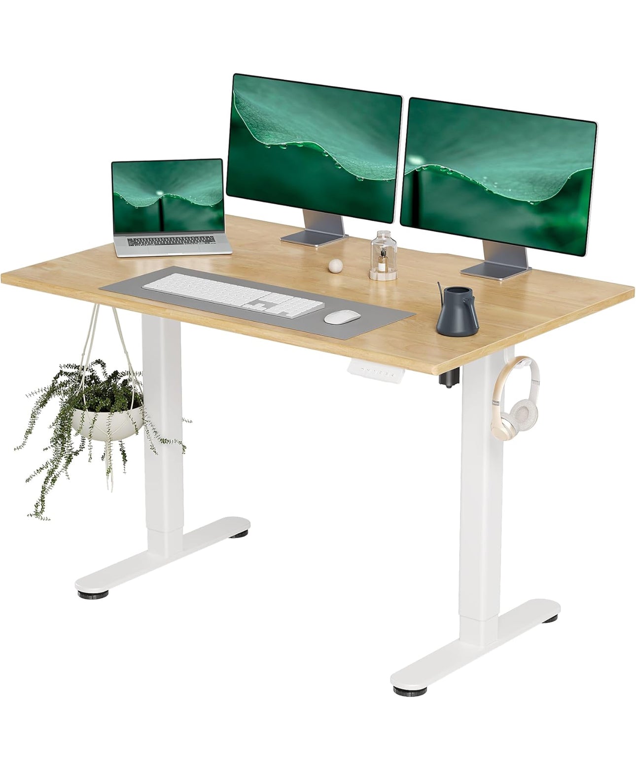 Solid Wood Electric Standing Desk